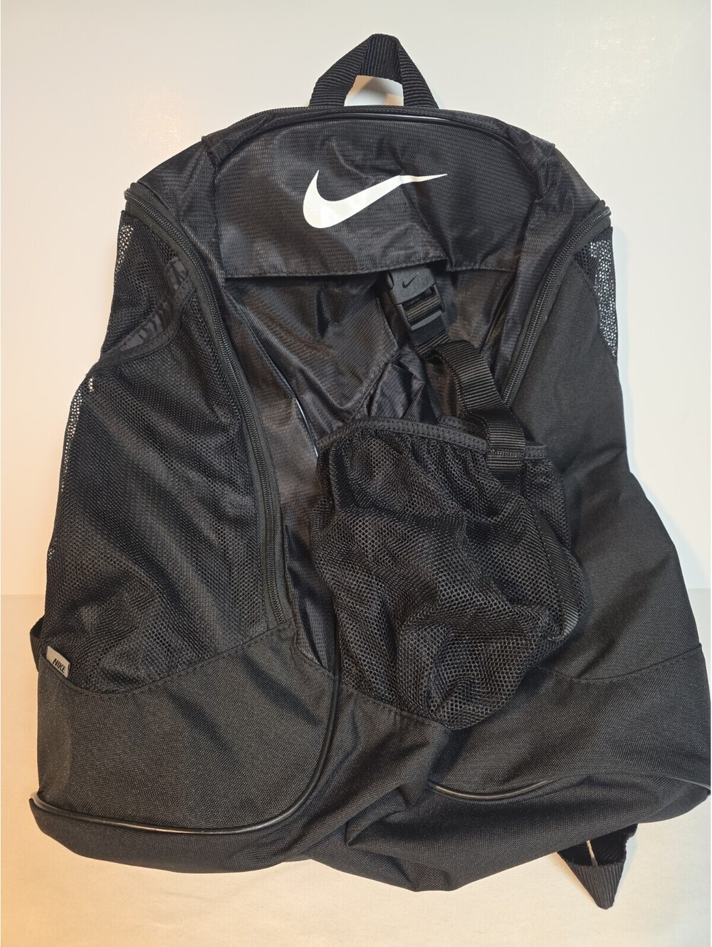 Vintage Nike Brasilia 4 Mesh Backpack Black Flint Grey 2010 Y2K Style BA2625-067